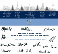 Best wishes from the Mazda Europe PR Team